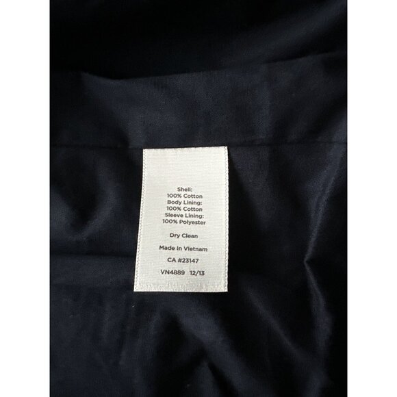 NWT Talbots Navy & White Striped Latch Front Jacket Cotton Contrast Trim Size 12 - Picture 6 of 7